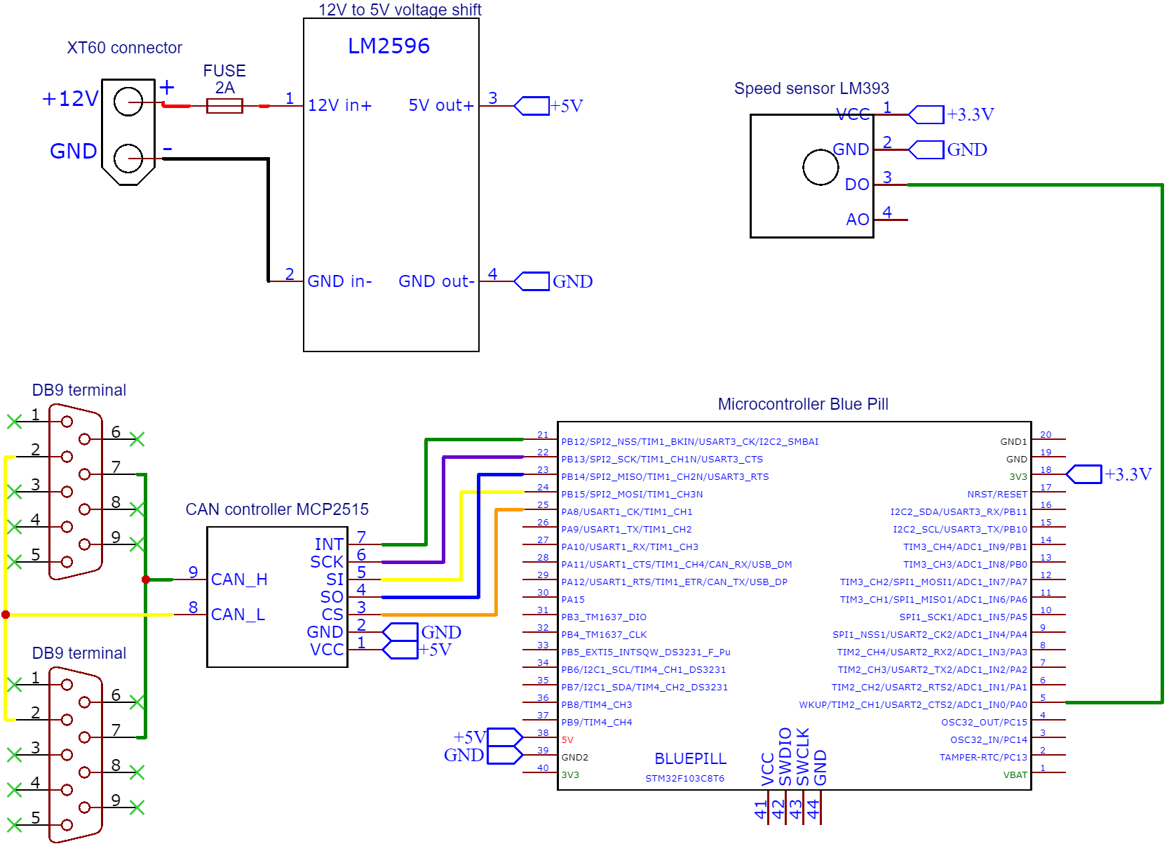 ECU - speed sensor circuit diagram
